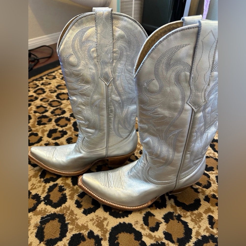Shyanne Cowboy boots, silver (strobe)